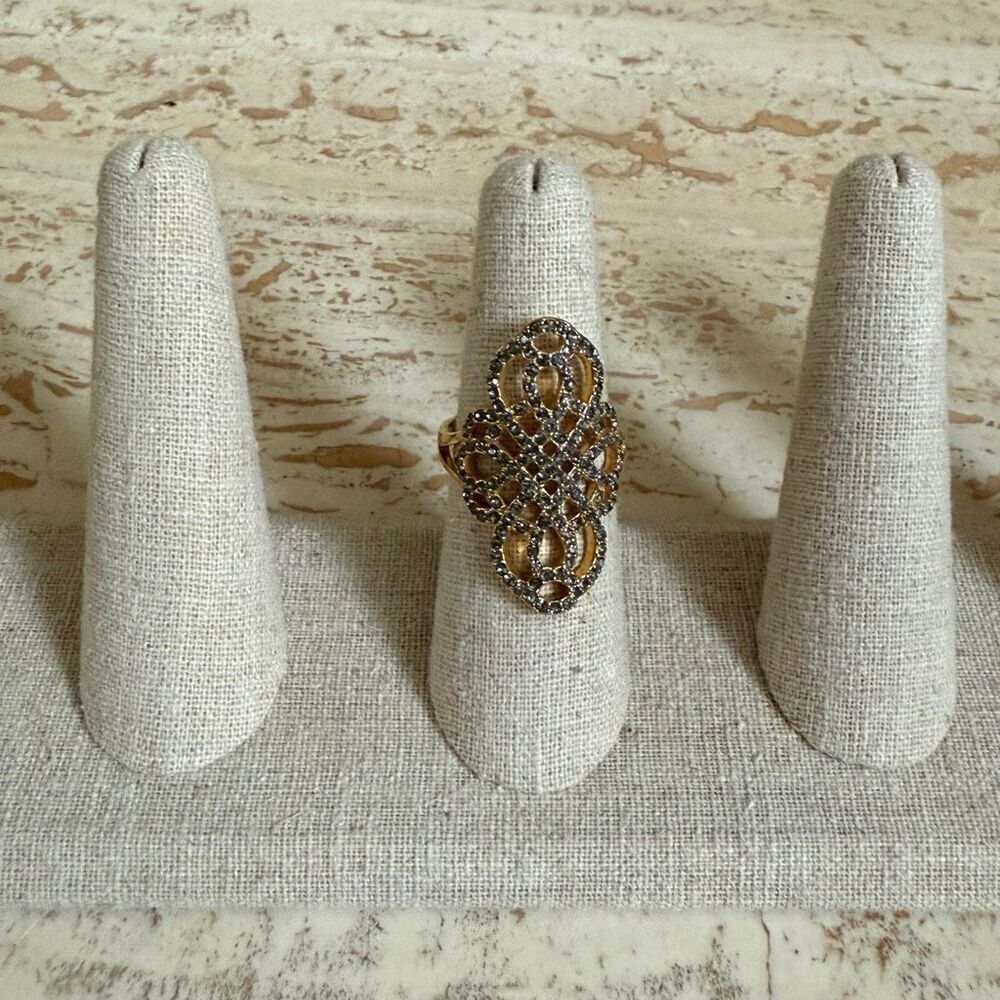 Stella & Dot adjustable Haven cocktail ring